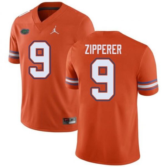 Men's Florida Gators #9 Keon Zipperer NCAA Jordan Brand Orange Authentic Stitched College Football Jersey STV0862HD